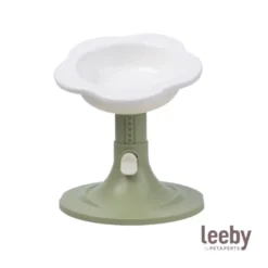 Leeby Comedouro Elevado Inclinado em Cerâmica Estilo Flor para gatos