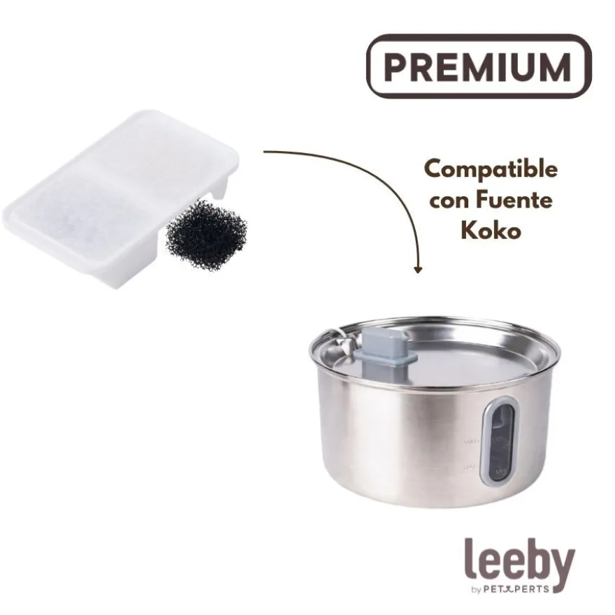 Leeby Conjunto de 3 Filtros de Substituição para bebedouro Koko de cães e gatos