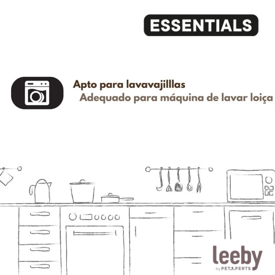 Leeby Copo Medidor Transparente para cães e gatos
