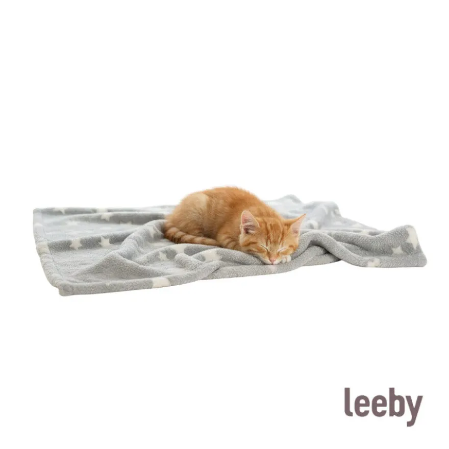 Leeby Manta estrela cinzenta para gatos