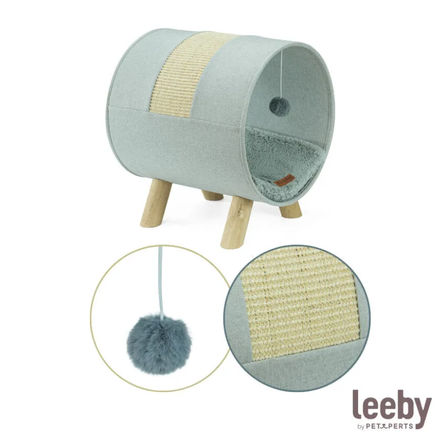 Leeby Saffira cama com arranhador e brinquedo para gatos