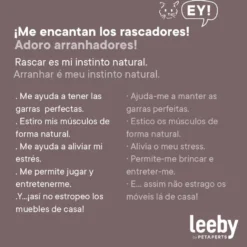 Leeby Saffira cama com arranhador e brinquedo para gatos