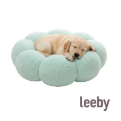 Leeby Sofá Flower Bed Swirl Azul para cães