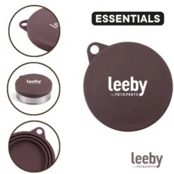 Leeby Tampa para Comedouro Castanha para cães e gatos