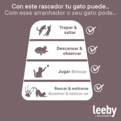 Leeby Voltaire torre arranhadora com brinquedo para gatos