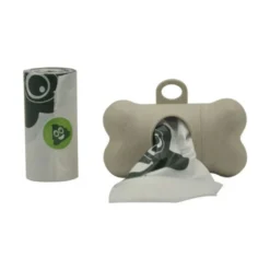 M-pets Poo Bamboo Porta Sacos Biodegradáveis + 15 sacos de cocó para cão