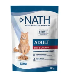 Nath Adult Vitela e Frango em Gelatina Saquetas para gatos