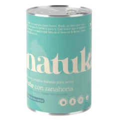 Natuka Alimento húmido de frango e cenouras em lata para cães