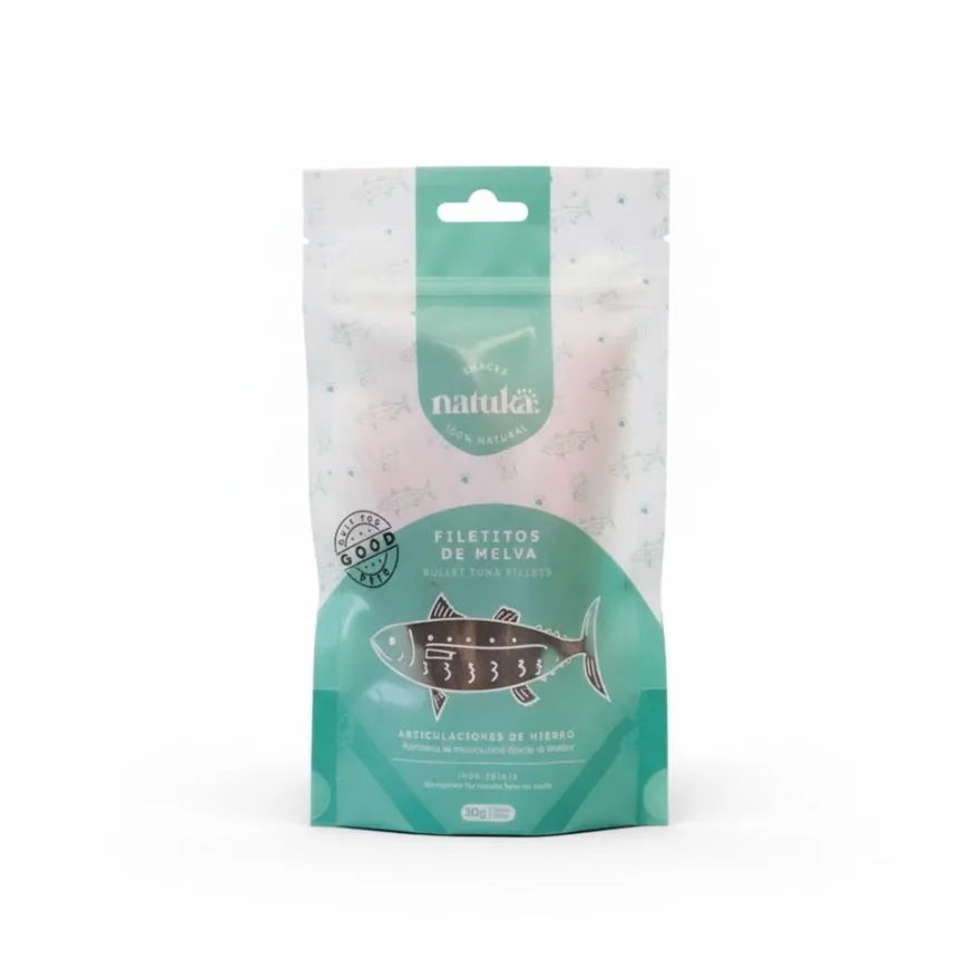 Natuka Melva Filetitos Petisco Natural para cães e gatos