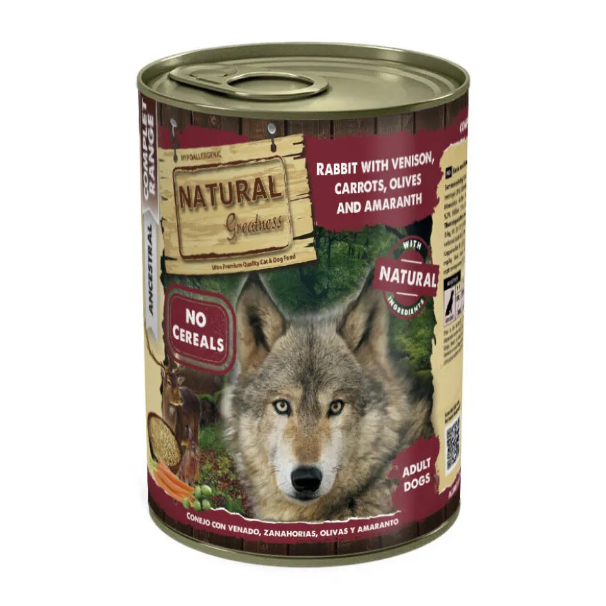 Natural Greatness Coelho com Veado Lata para cães