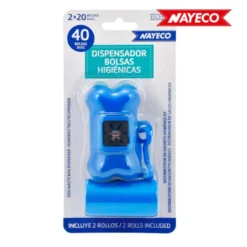 Nayeco Porta Sacos + 40 Sacos higiénicos para cães