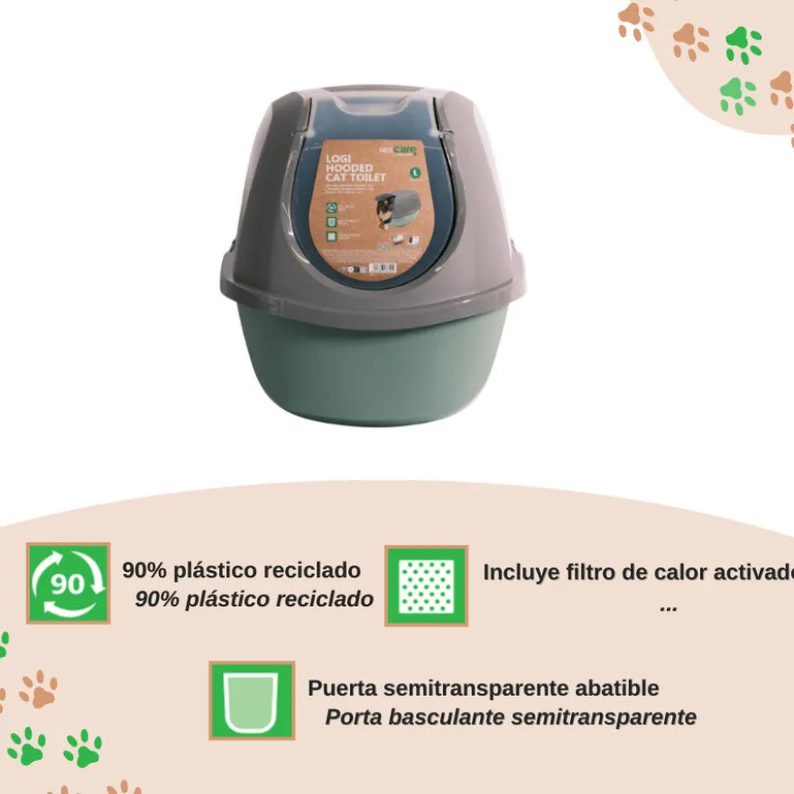 Nice Care Eco Caixa de areia Smart verde para gatos