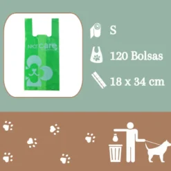 Nice Care Sacos Higiénicos com asa para cães