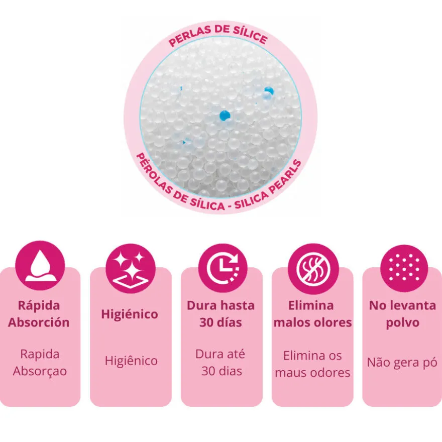 Nova Clean Pérolas Absorventes de Sílica para Gatos