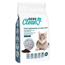 Nova Clean Ultra Areia Aglomerante Carvão para gatos