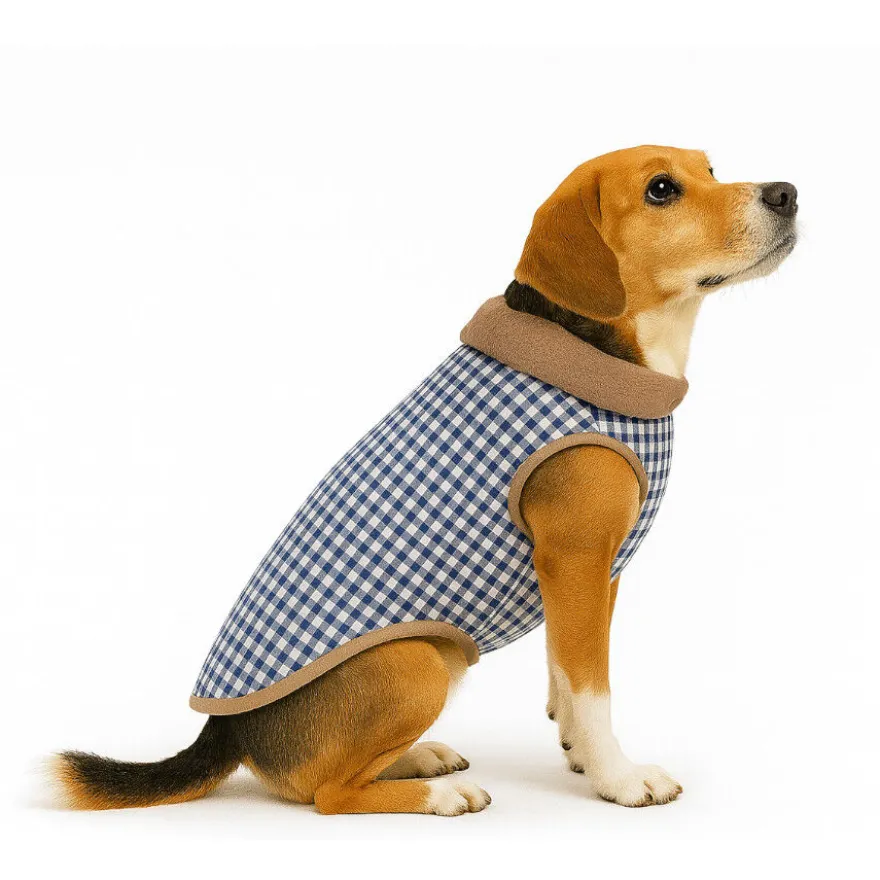 Outech Casaco Bomber Vichy Navy para cães