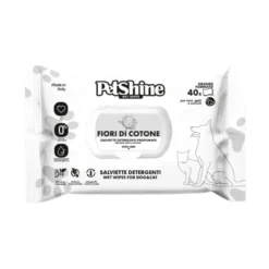 Petshine Toalhitas húmidas Flor de algodão para cães e gatos