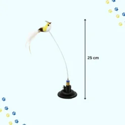 PLAYOLOGY BRINQUEDO PÁSSARO COM MOLA E VENTOSA PARA GATOS