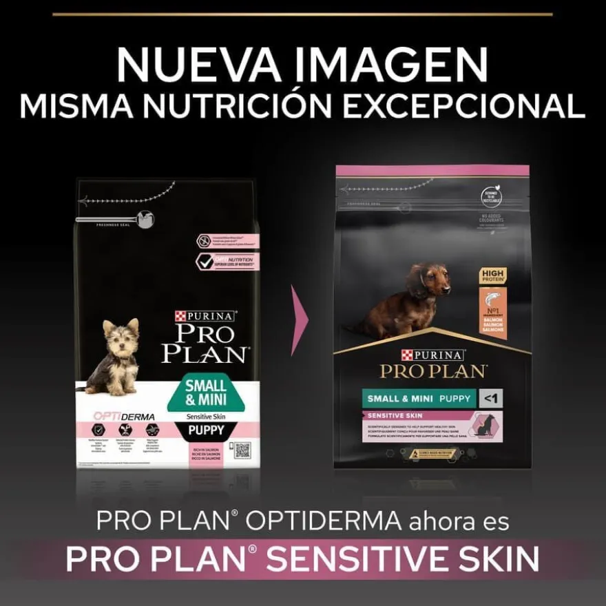 Pro Plan Puppy Small & Mini OptiDerma Salmão ração