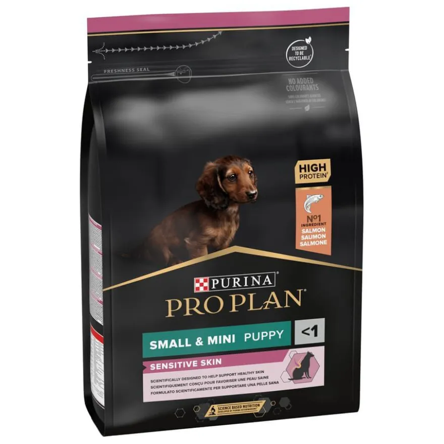 Pro Plan Puppy Small & Mini OptiDerma Salmão ração