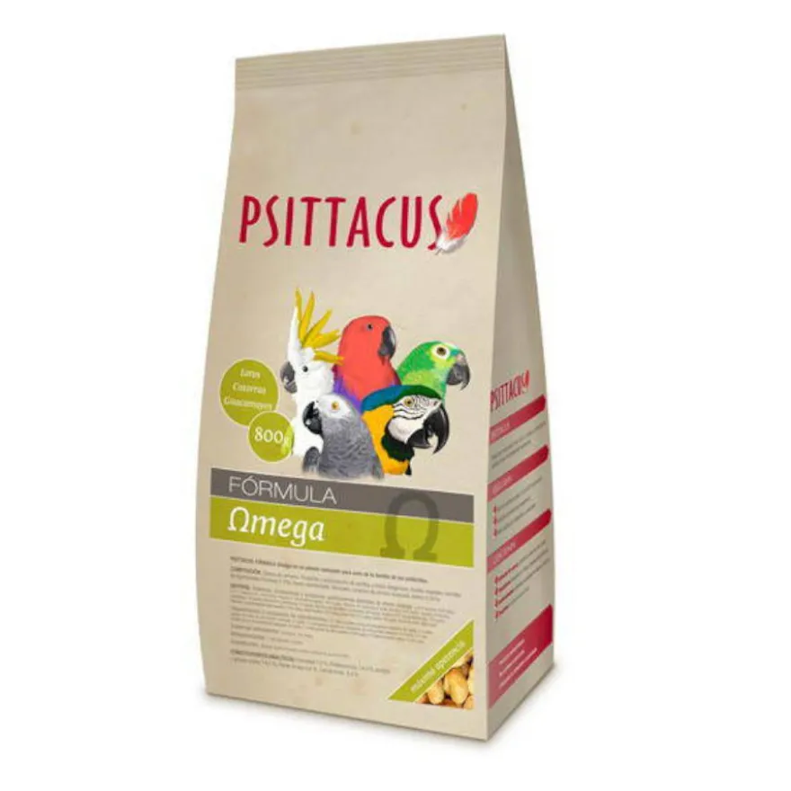Psittacus Omega comida para pássaros psitacídeos