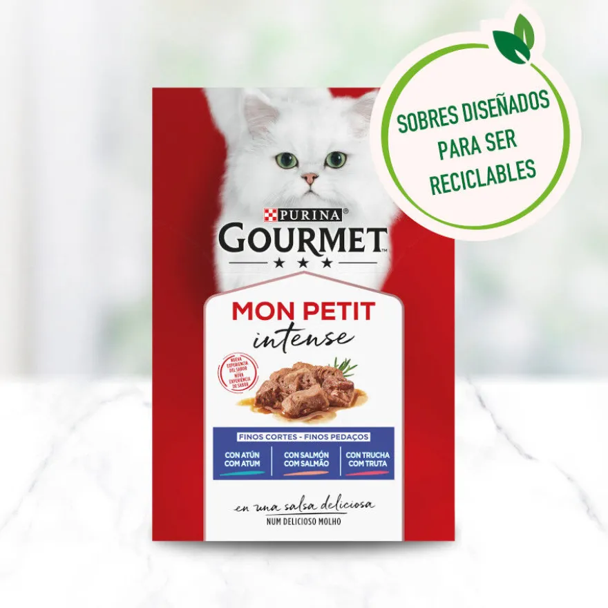 Purina Gourmet Mon Petit Seleção Carne com molho em saqueta para gatos