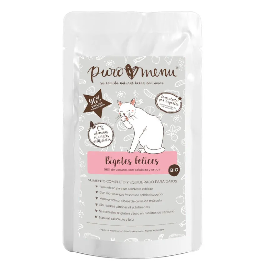 Puro Menu Bio Happy Whiskers Sachê de carne para gatos