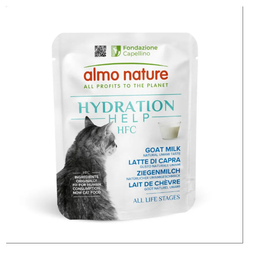 Sachê de leite de cabra Almo Nature HFC Hydration Help para gatos