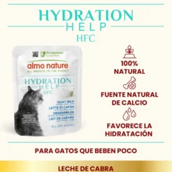 Sachê de leite de cabra Almo Nature HFC Hydration Help para gatos