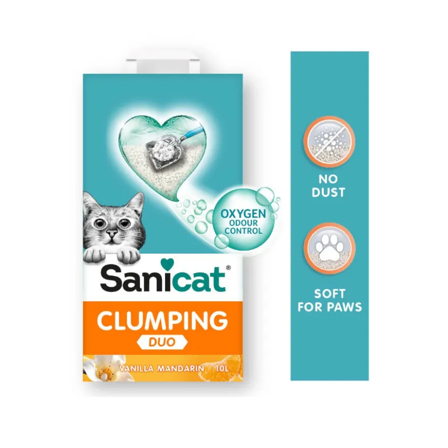 Sanicat Clumping White Duo Areia Aglomerante para gatos