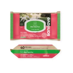 Sanilove Toalhitas Húmidas Higiênicas Aloé Vera para cães