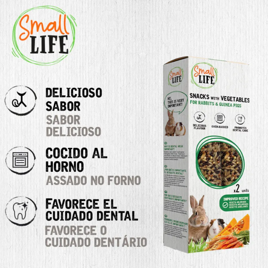 Small Life Barritas Snack com Vegetais para coelhos e Porquinhos da Índia