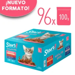 Start Cat Alimento húmido de carne peixe em saquetas para gatos Pack Poupança!
