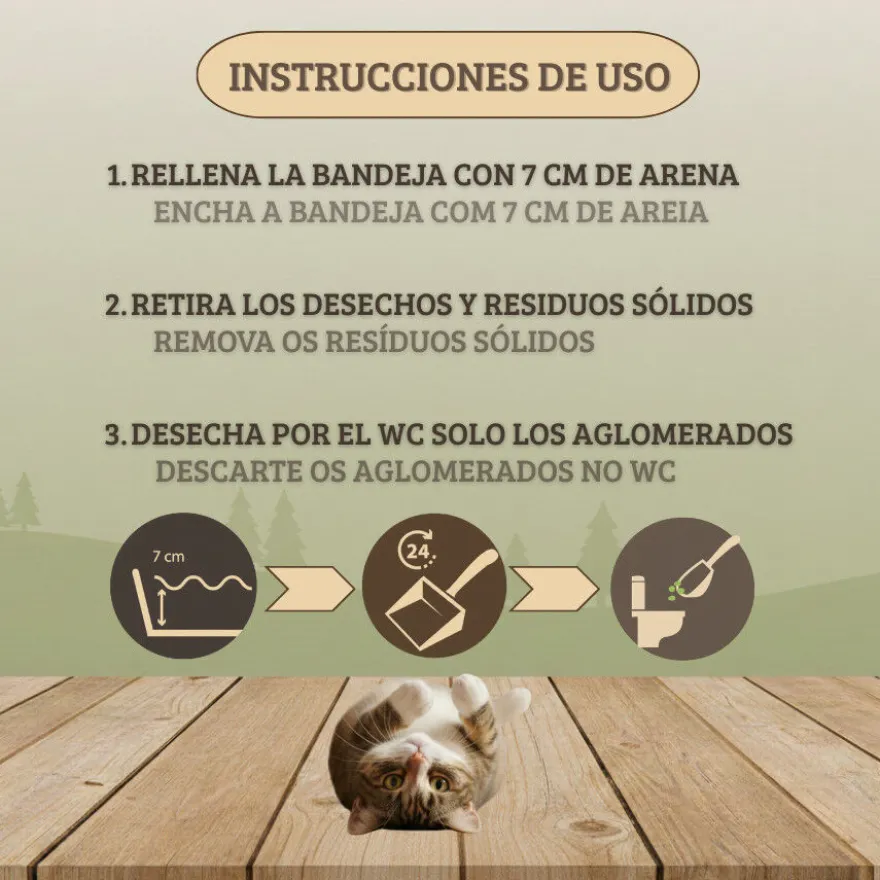 TK-Pet Areia natural aglomerante para gatos