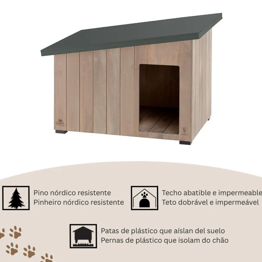 TK-Pet Lake Casota de Madeira para cães