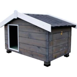 TK-Pet Mountain Casota de Madeira Cinza para cães