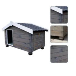 TK-Pet Mountain Casota de Madeira Cinza para cães
