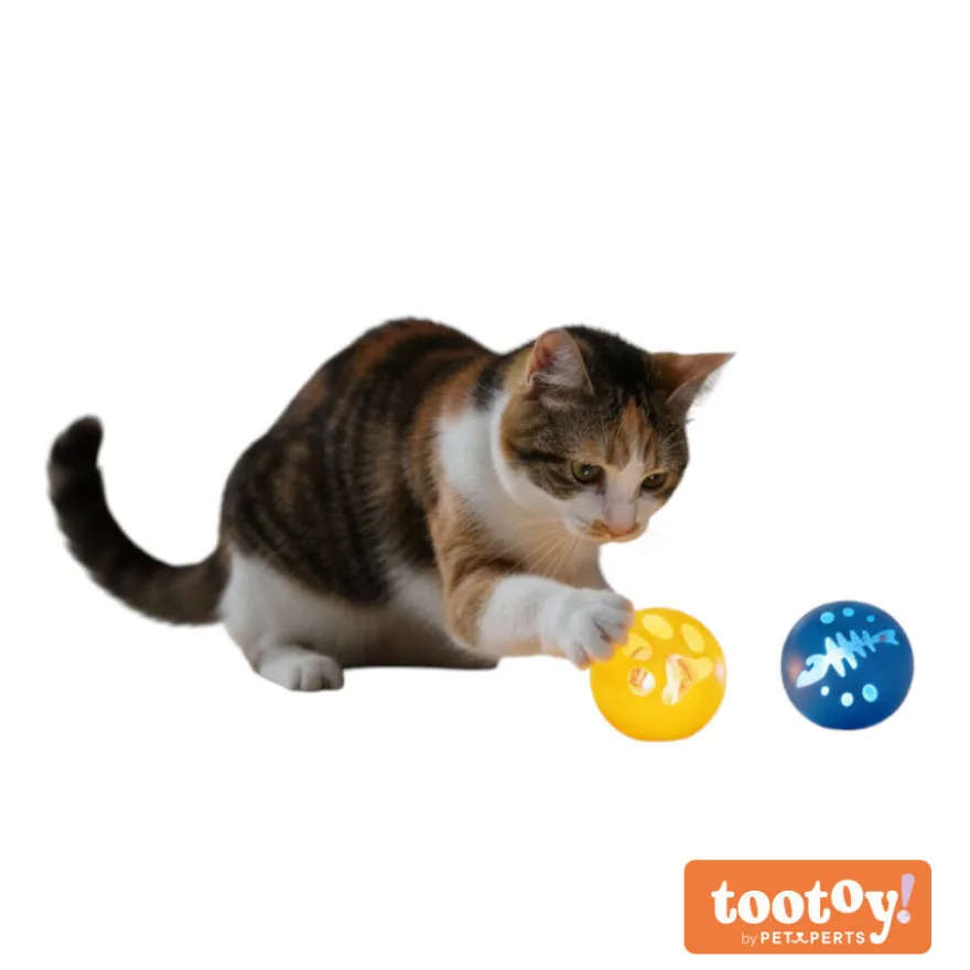 Tootoy! Chase & Play Bolas com LED para gatos