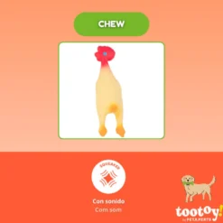 Tootoy! Chew Brinquedo galinha de quinta para cães
