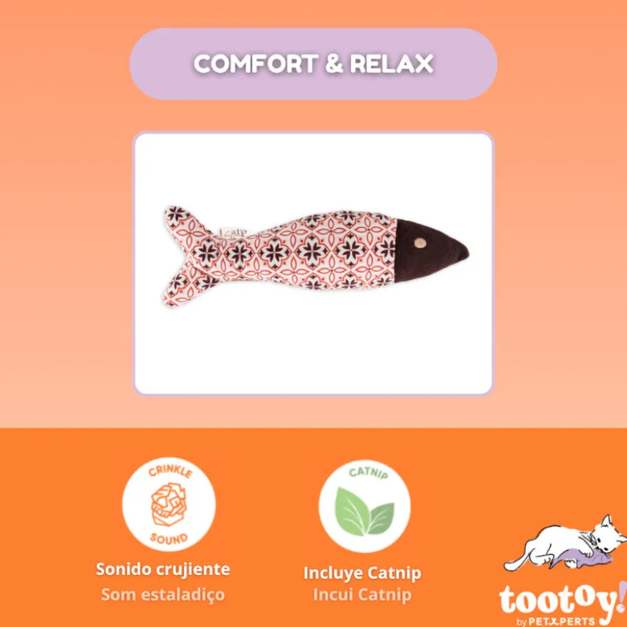 Tootoy! Comfort & Relax Peluche Peixe Vintage para gatos