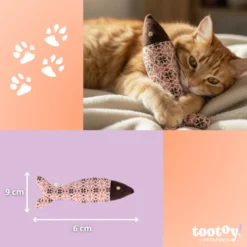 Tootoy! Comfort & Relax Peluche Peixe Vintage para gatos