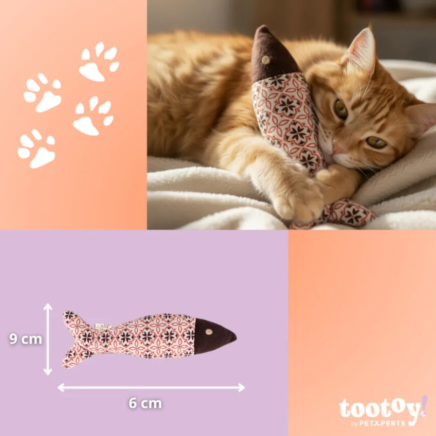 Tootoy! Comfort & Relax Peluche Peixe Vintage para gatos