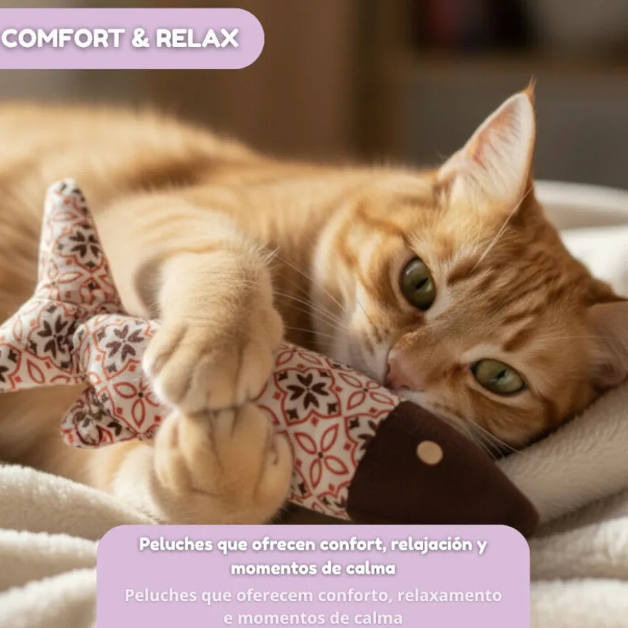 Tootoy! Comfort & Relax Peluche Peixe Vintage para gatos