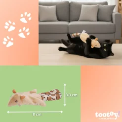 Tootoy! Interactive & Stimulate Brinquedo Esquilo interativo para gatos