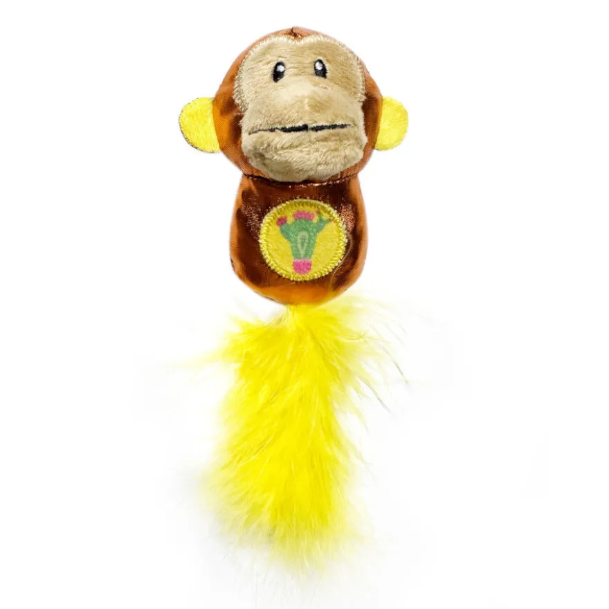 Tootoy! Kitten Peluche de macaco brilhante e lhama para gatos