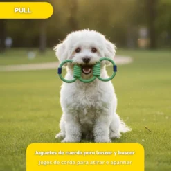 Tootoy! Pull Brinquedo de corda com três nós para cães