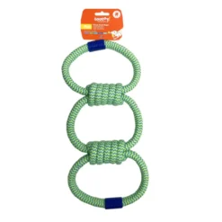 Tootoy! Pull Brinquedo de corda com três nós para cães