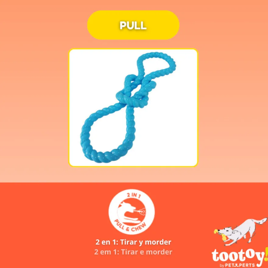 Tootoy! Pull Nó de borracha de brinquedo para cães