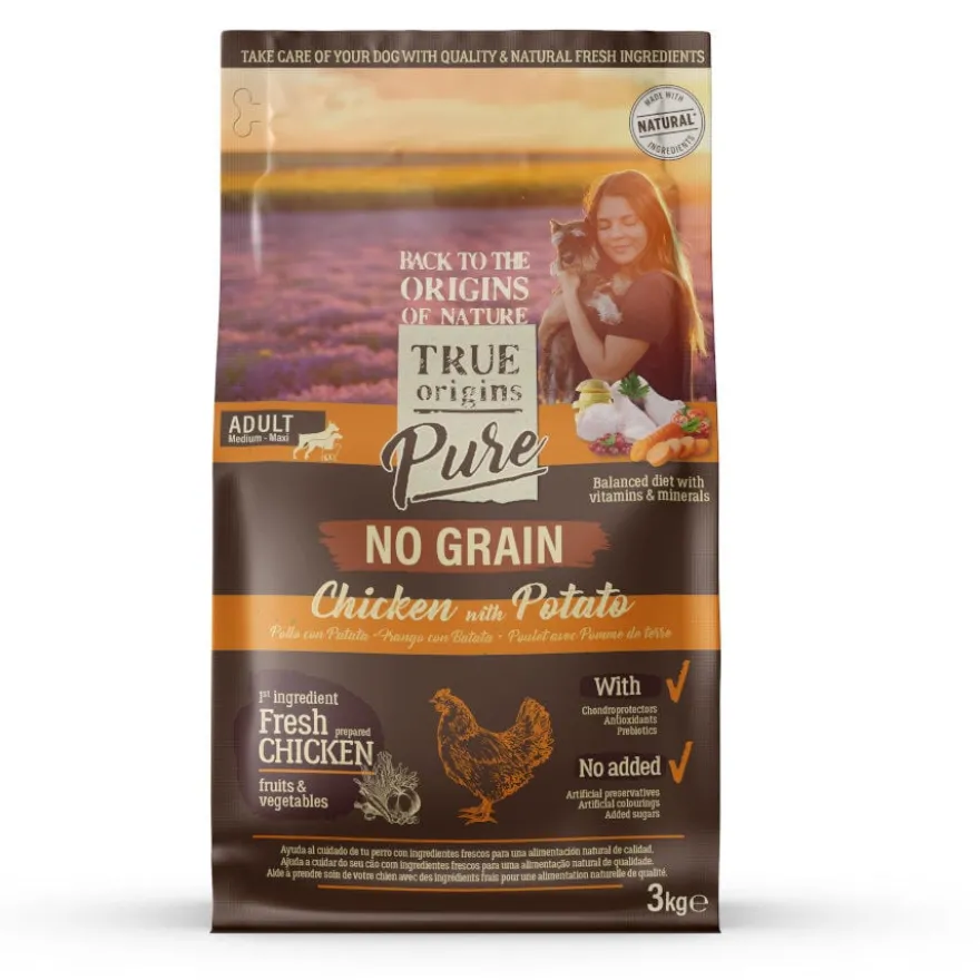 True Origins Adult Pure Frango No Grain ração para cães