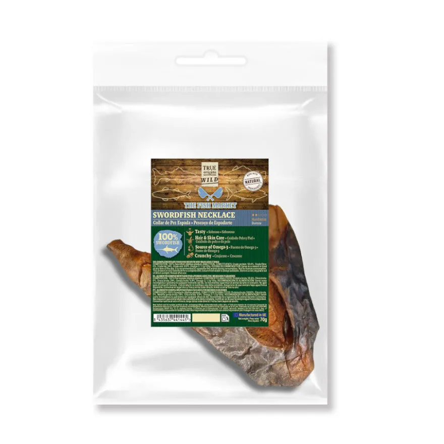 True Origins Colar de Peixe-Espada Snack para cães